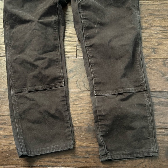 Carhart Double Knee Worn Brown Work Pants - Picture 5 of 7